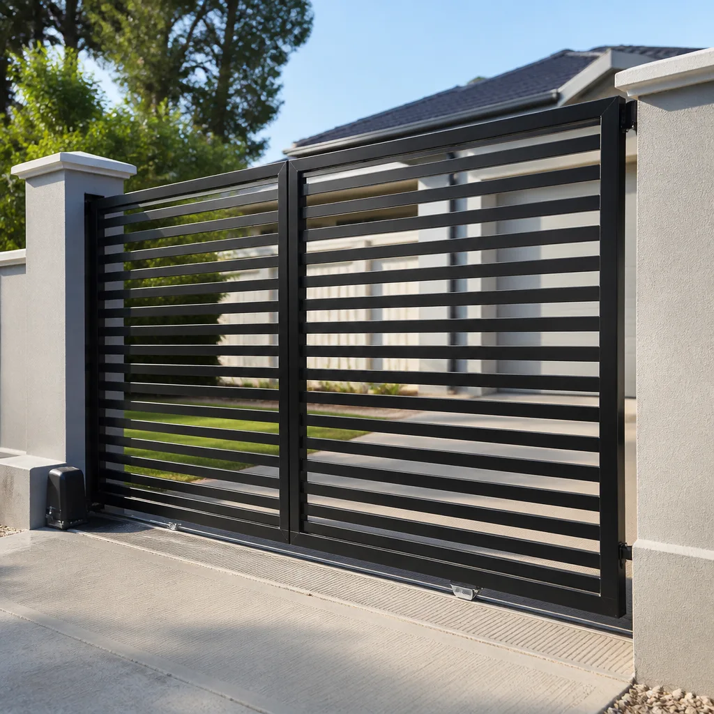 Sliding driveway gates