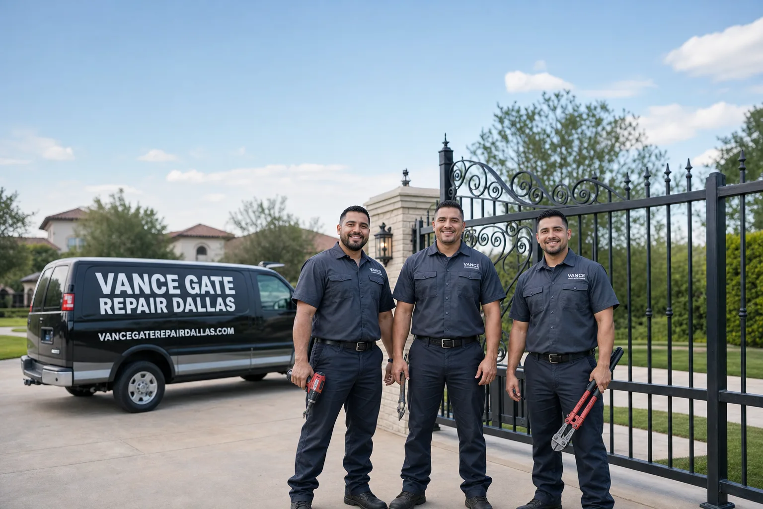Vance Gate Repair Dallas gate repair service vehicle and crew in Dallas, TX
